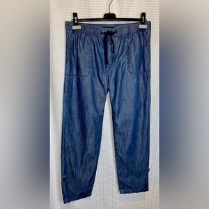 Women’s Tommy Hilfiger 100% Cotton elastic waist 2in1 capri & pants size‎ 6